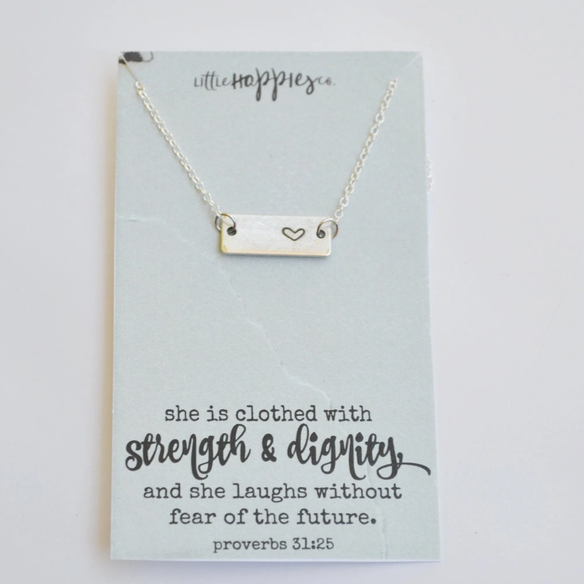 Faith Necklace, Christian Jewelry, Christian Necklace, Bar Necklace, Religious Gift, Christian Gifts for Friends, Scripture Necklace