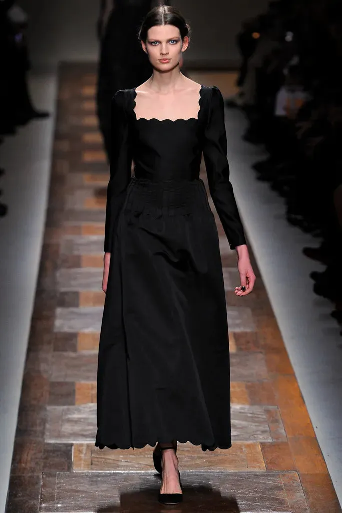 Fall 2012 Valentino by Pierpaolo Piccioli & Maria Grazia Chiuri Silk Crepe Dress w Front Plunge