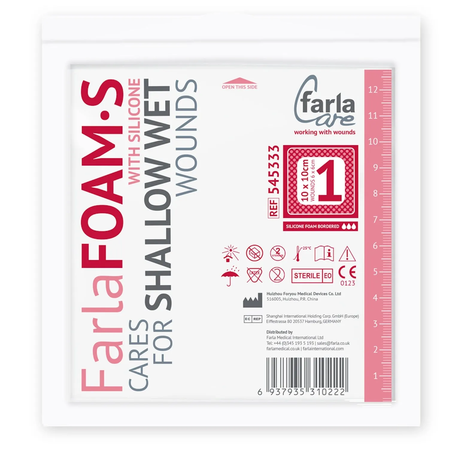 FarlaFOAM S Silicone Foam (Bordered) | 10 x 10cm | Pack of 5