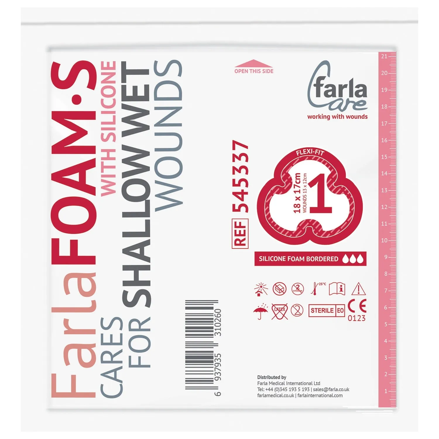 FarlaFOAM S Silicone Foam (Bordered) | Flexi-Fit 17.9 x 17.1cm | Pack of 5