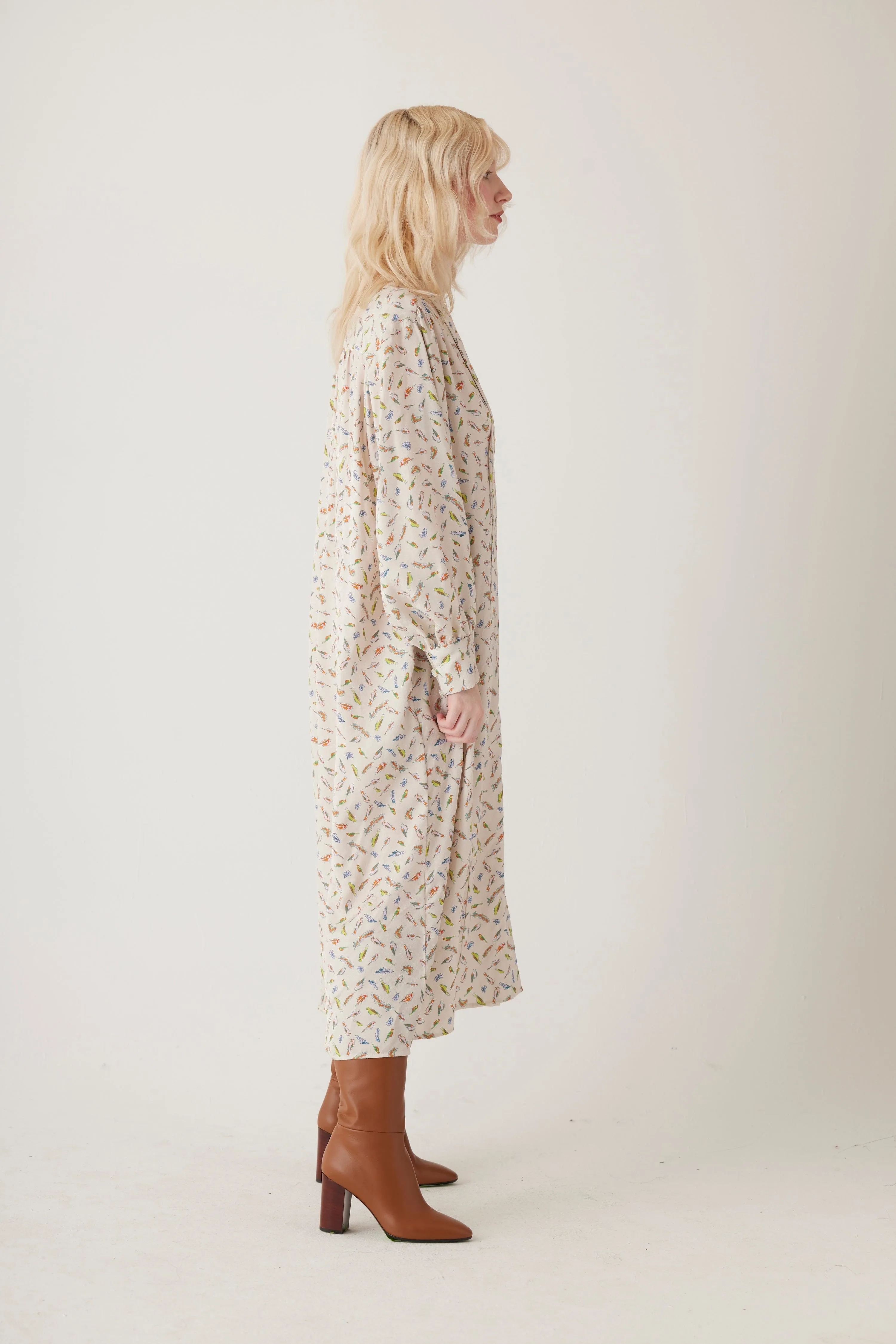 Farrah Dress in Birds Print