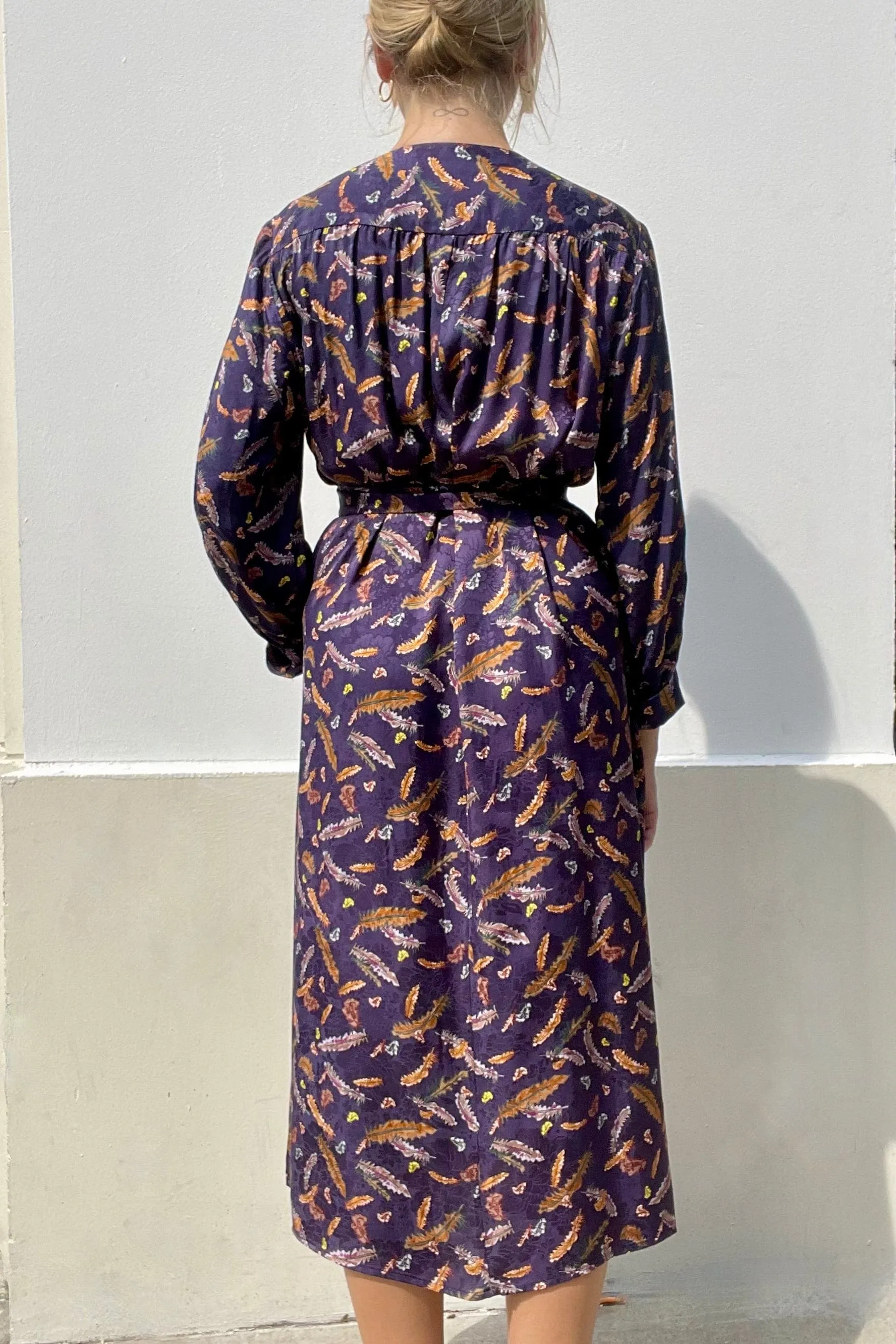 Farrah Dress in Feather Print