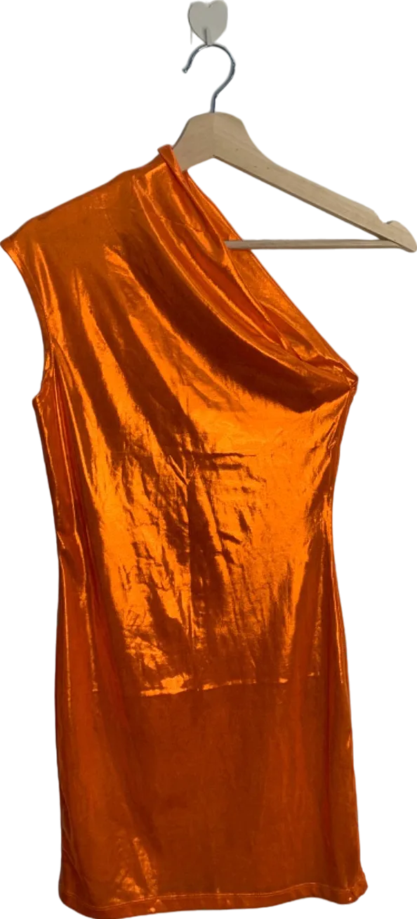 Fashion Nova Orange One Shoulder Dress S