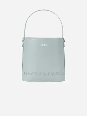 Fauna Medium Bamboo Leather Vegan Bag | Steel Blue