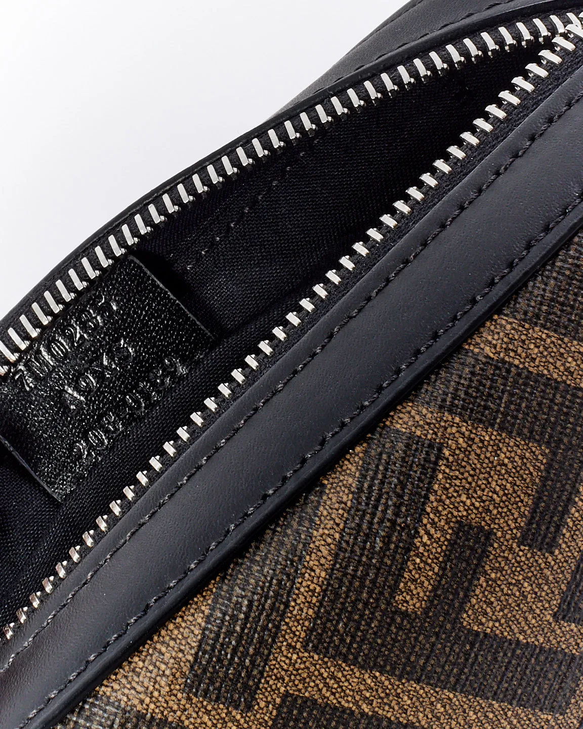 Fendi Black & Brown Zucca Coated Canvas & Leather Convertible Camera Bag