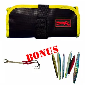 Fishing Jigging Lead Fish Bag BONUS  Jig assistant Hook  1x Lead Fish (Random)