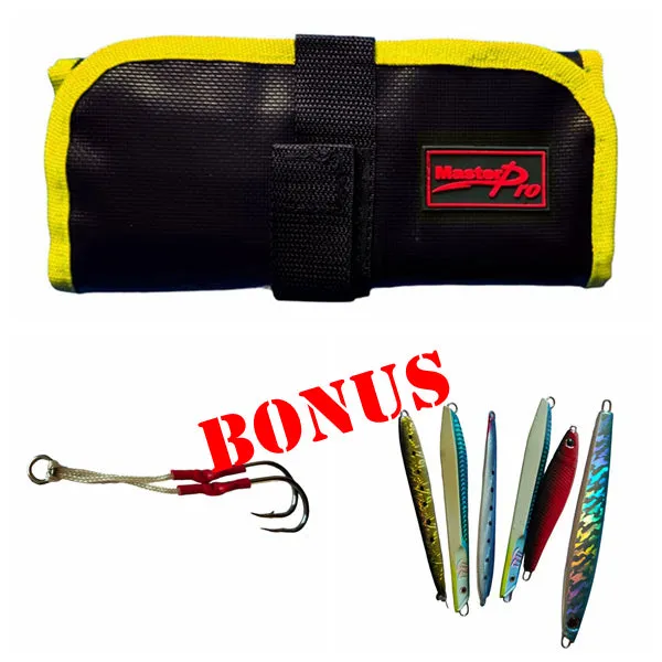 Fishing Jigging Lead Fish Bag BONUS  Jig assistant Hook  1x Lead Fish (Random)