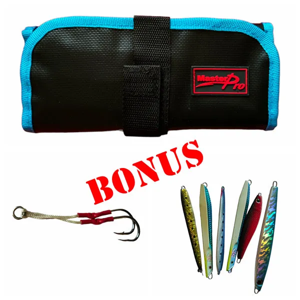 Fishing Jigging Lead Fish Bag BONUS  Jig assistant Hook  1x Lead Fish (Random)