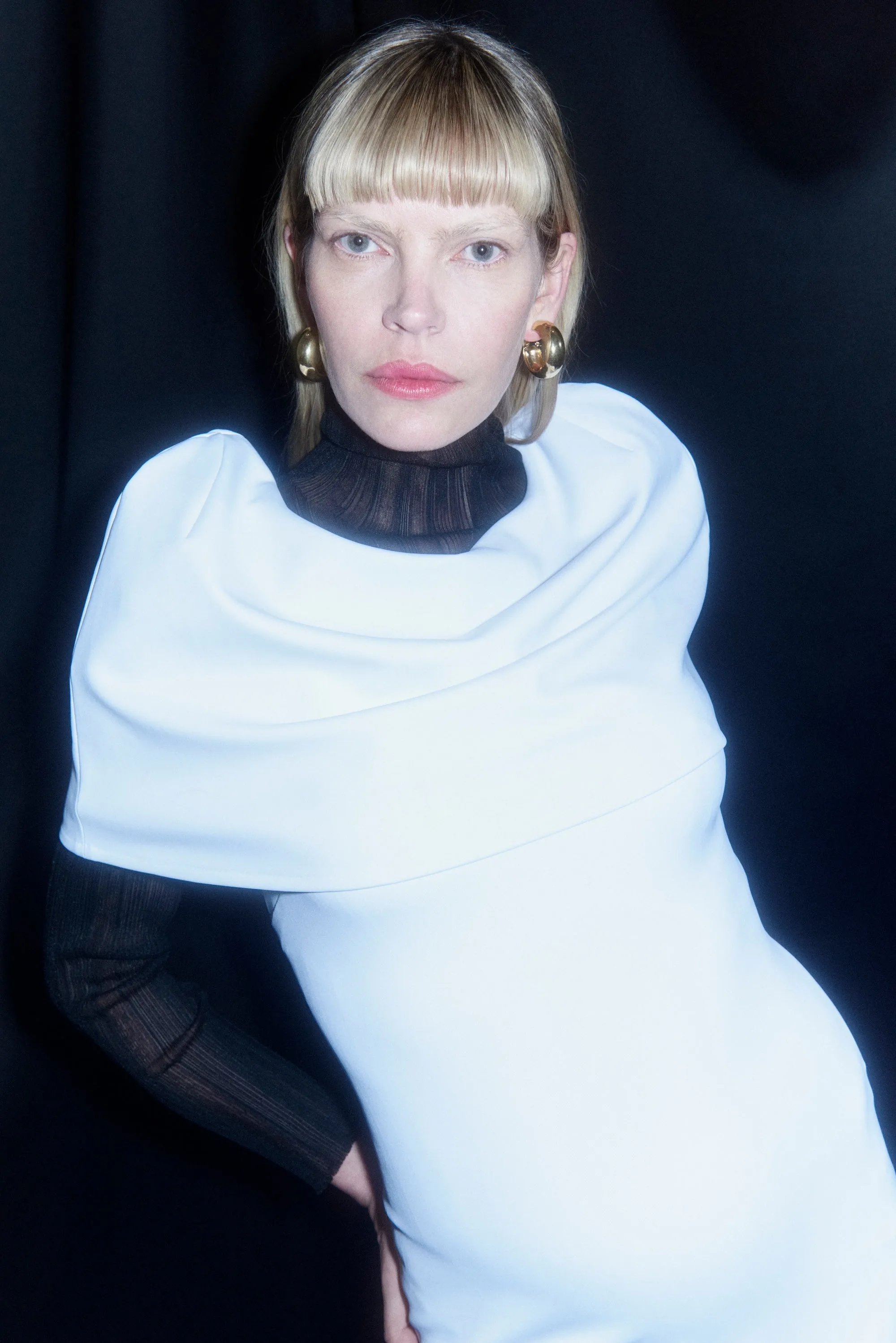 FITTED CAPE DRESS