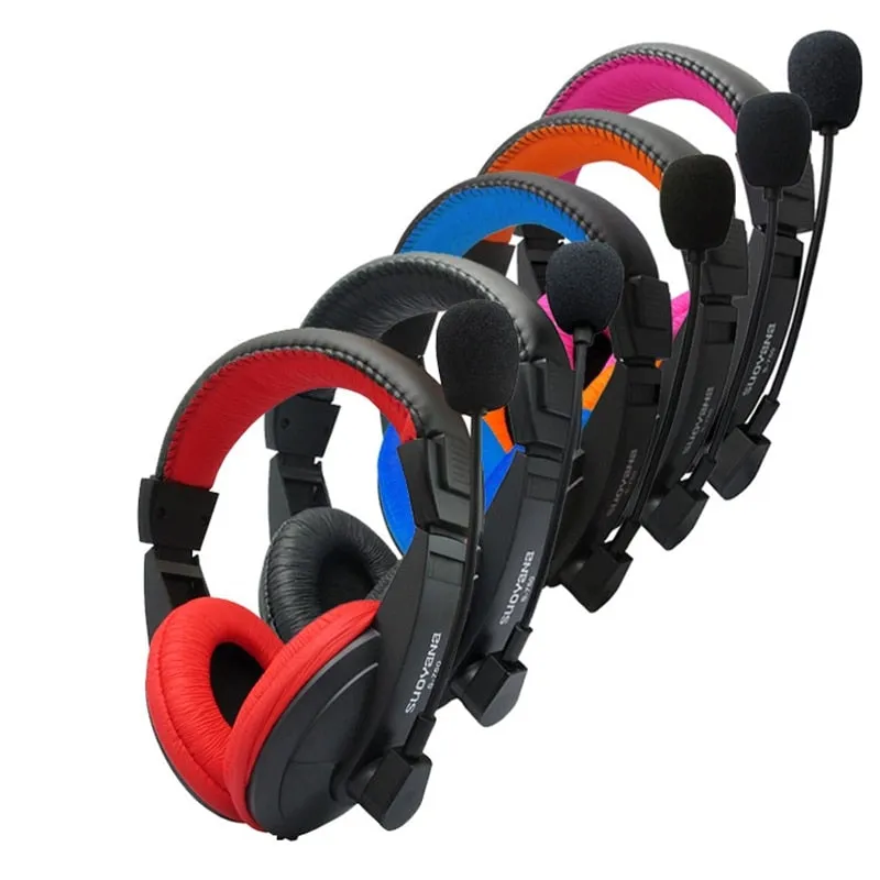 FITZ Gaming Headphone 3.5mm Surround Stereo Gamer Headset Headband with Mic for PC Laptop Low Bass Wired Headset