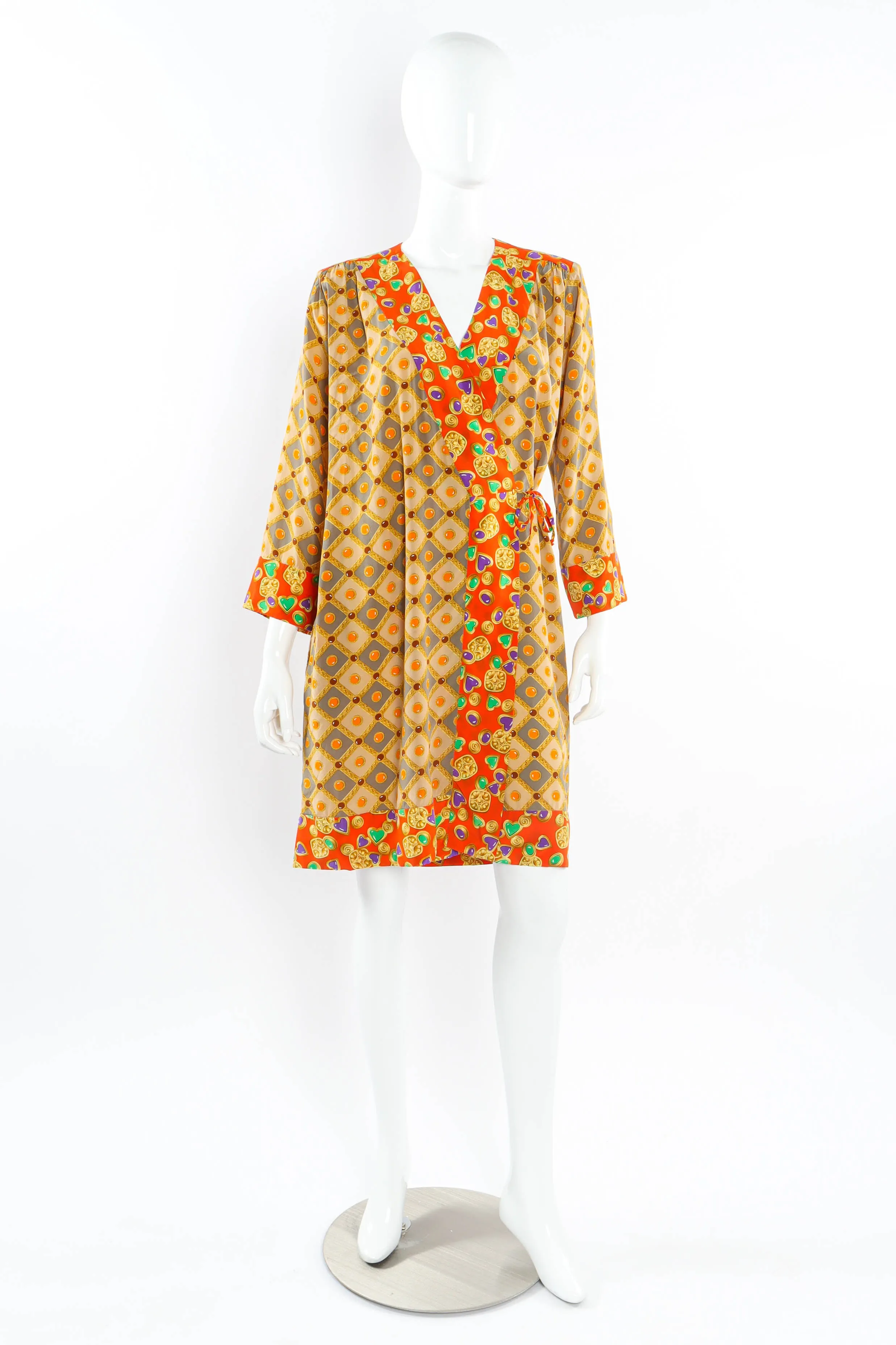Fleur & Jewel Print Wrap Dress