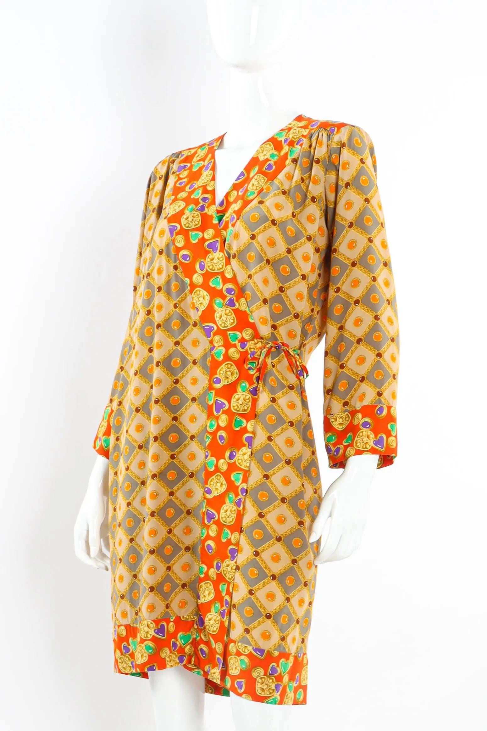 Fleur & Jewel Print Wrap Dress