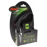 Flexi New Classic Retractable Cord Leash - Black