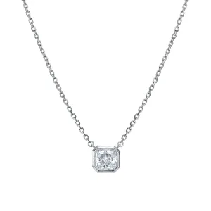 FLOATING RADIANT BEZEL NECKLACE