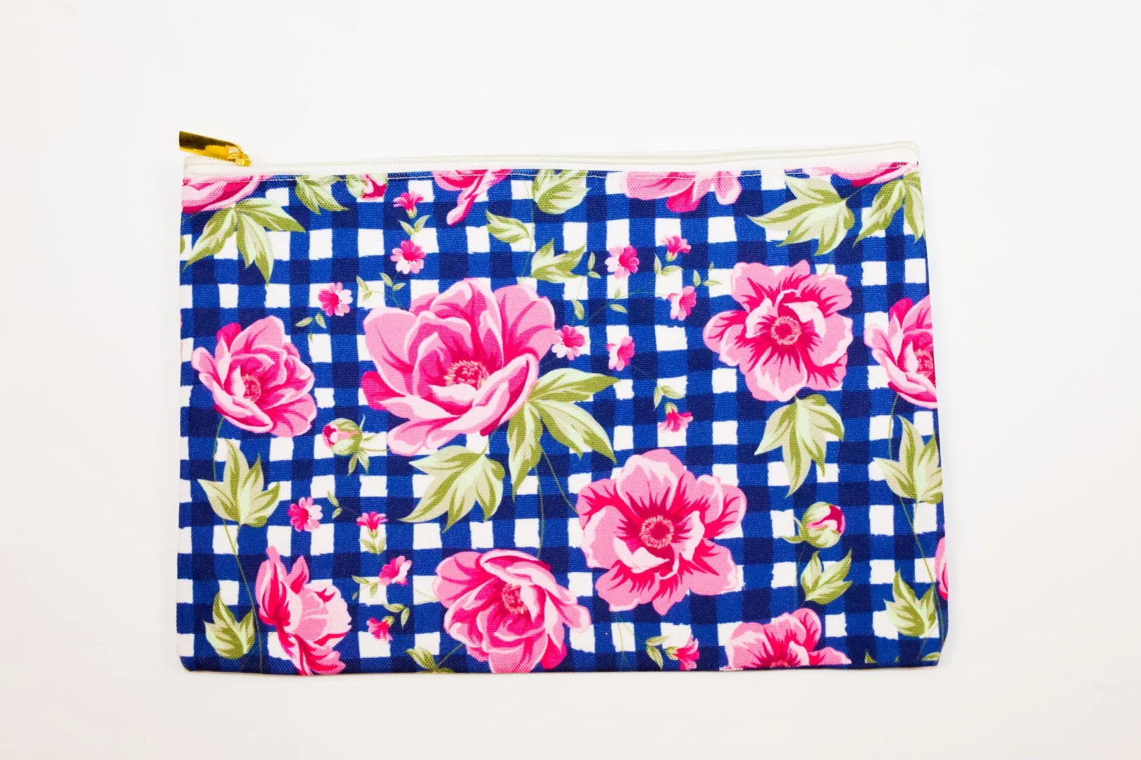 Floral Check - Waterproof Bag with Zip