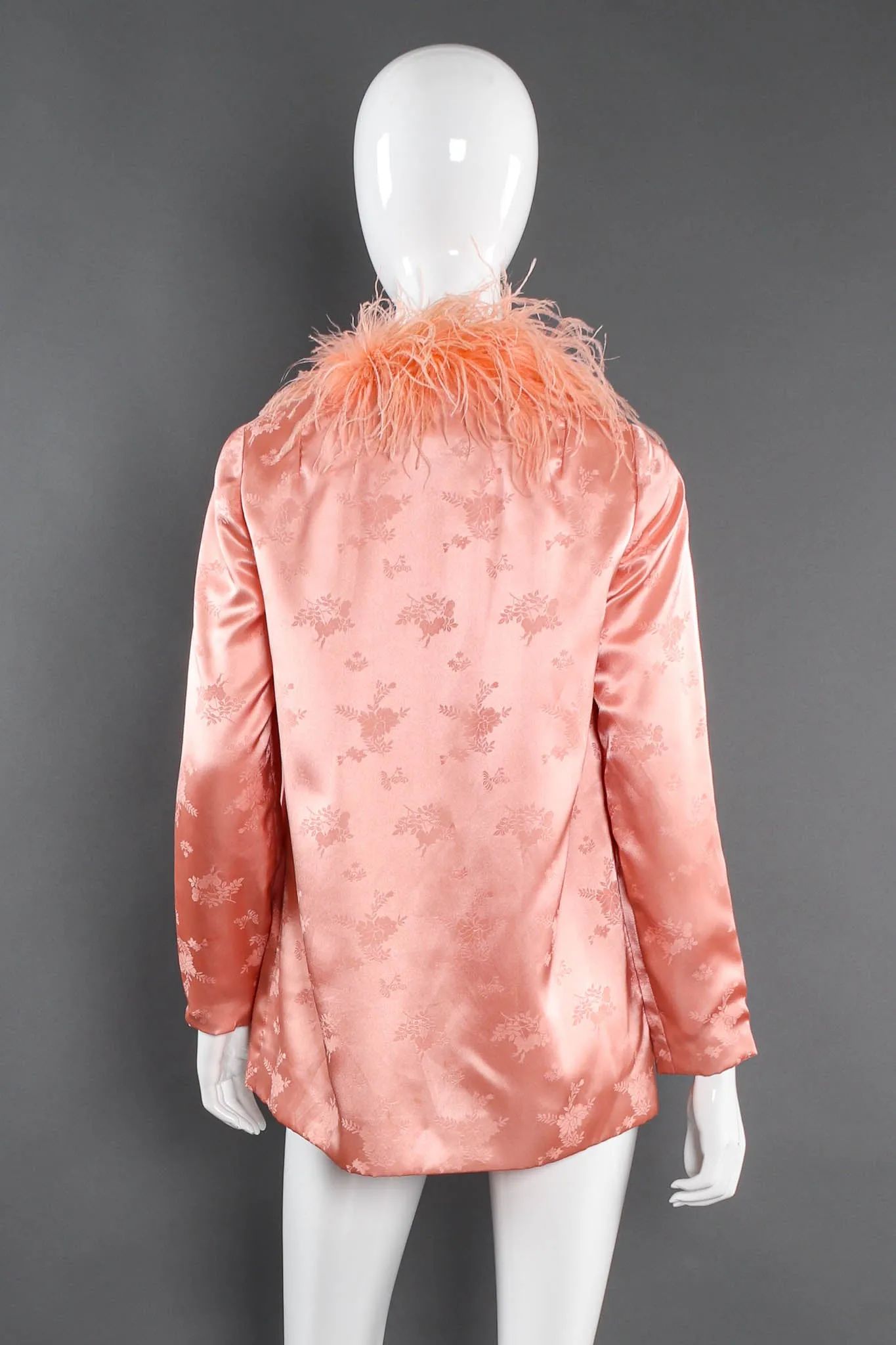 Floral Feather Jacket & Top Set