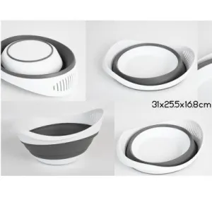 Foldable Bucket With Strainer