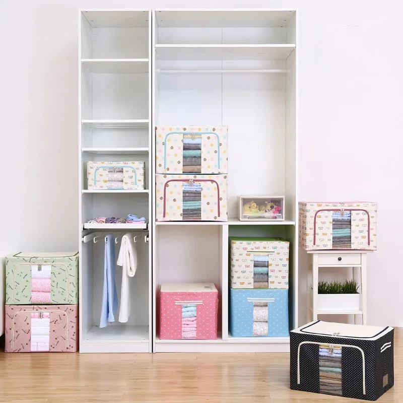 Foldable Clothes Storage Box ( 66 Liter & Multi Design)