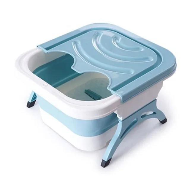 Foldable Footbath Foaming Massage Plastic Bucket Basin Reduce Pressure