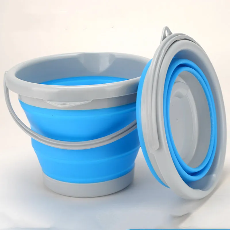Folding Fishing Bucket Silicone Retractable