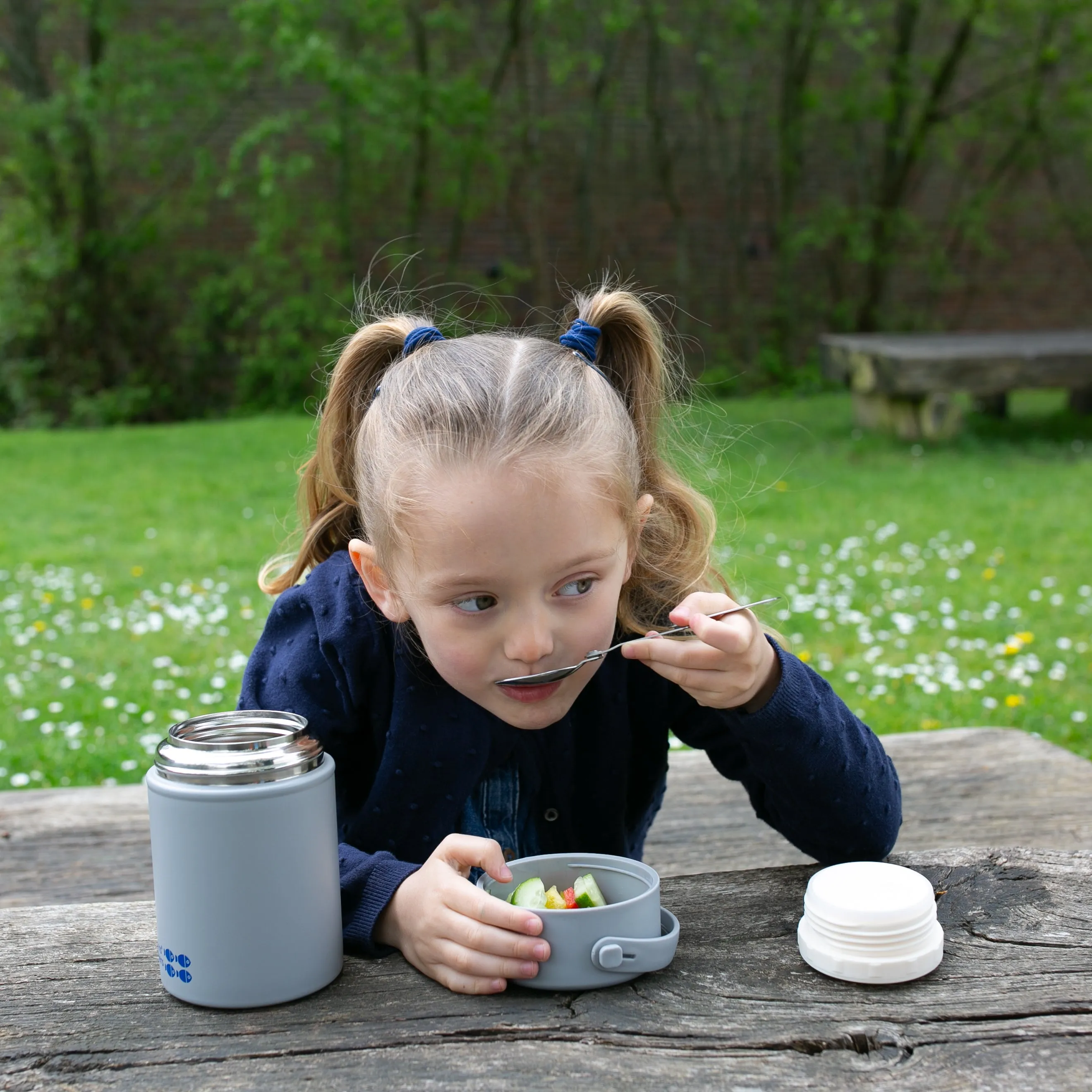 FOOD FLASK - Stainless Steel Insulated Double Wall Kids Reusable Food Flask 500ml