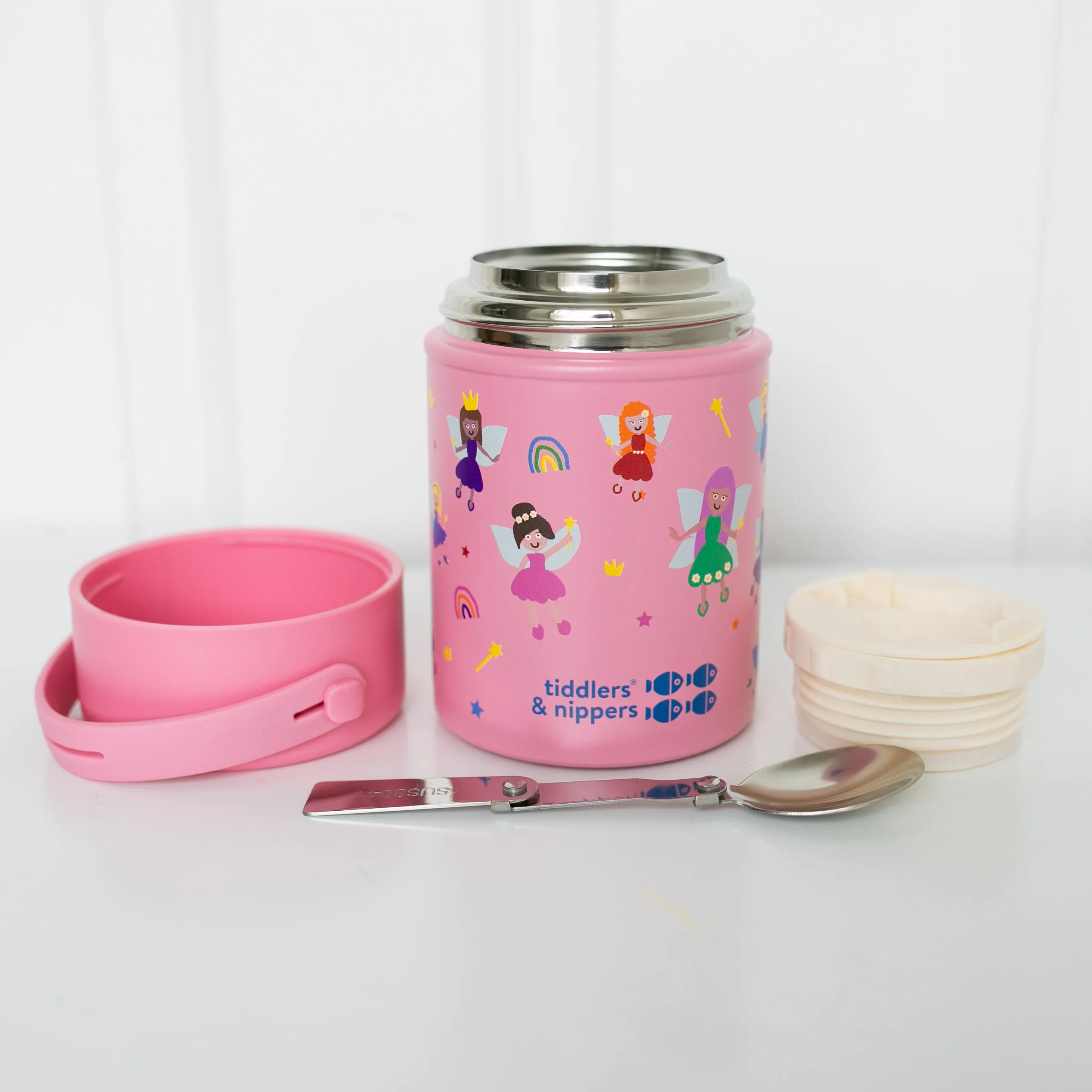 FOOD FLASK - Stainless Steel Insulated Double Wall Kids Reusable Food Flask 500ml