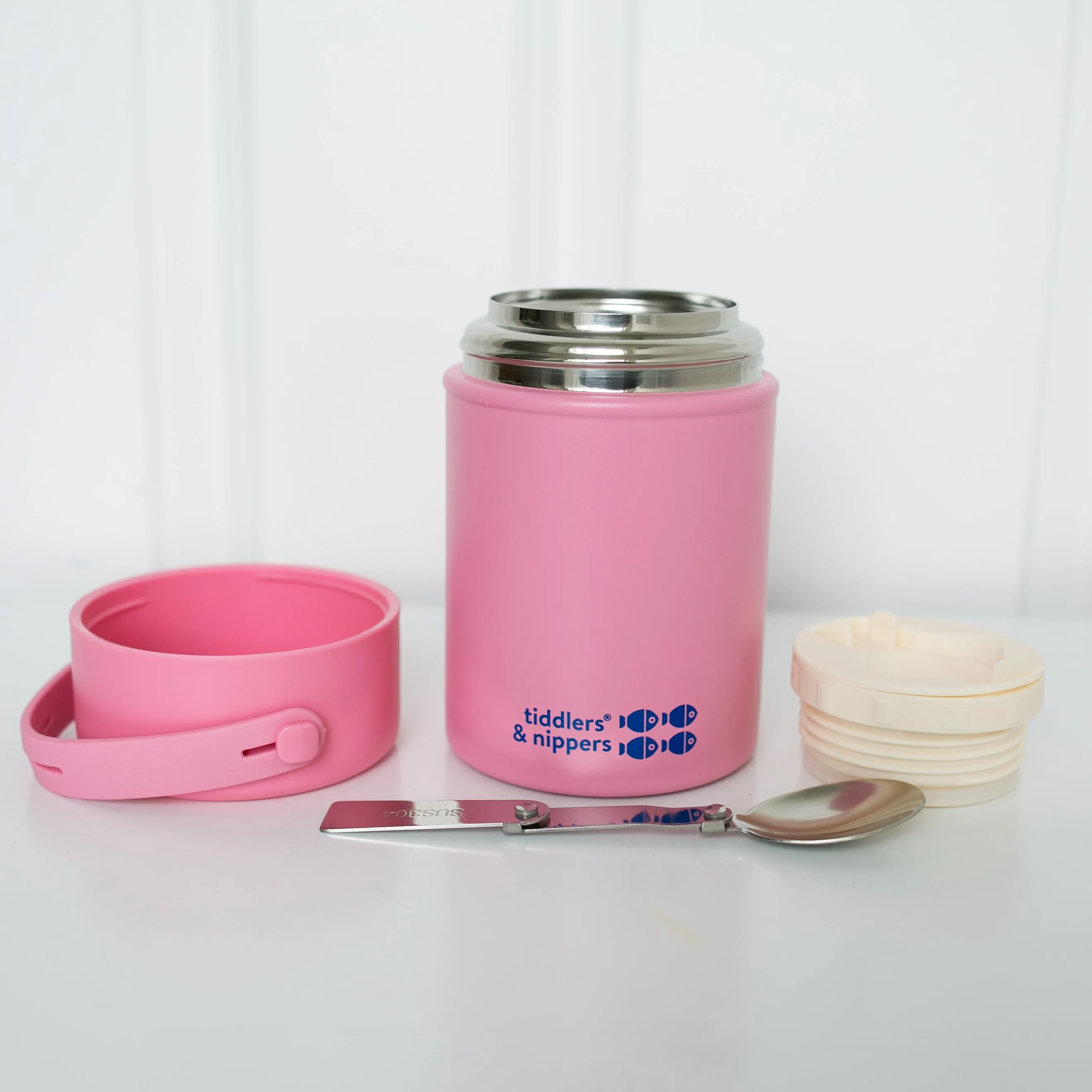 FOOD FLASK - Stainless Steel Insulated Double Wall Kids Reusable Food Flask 500ml