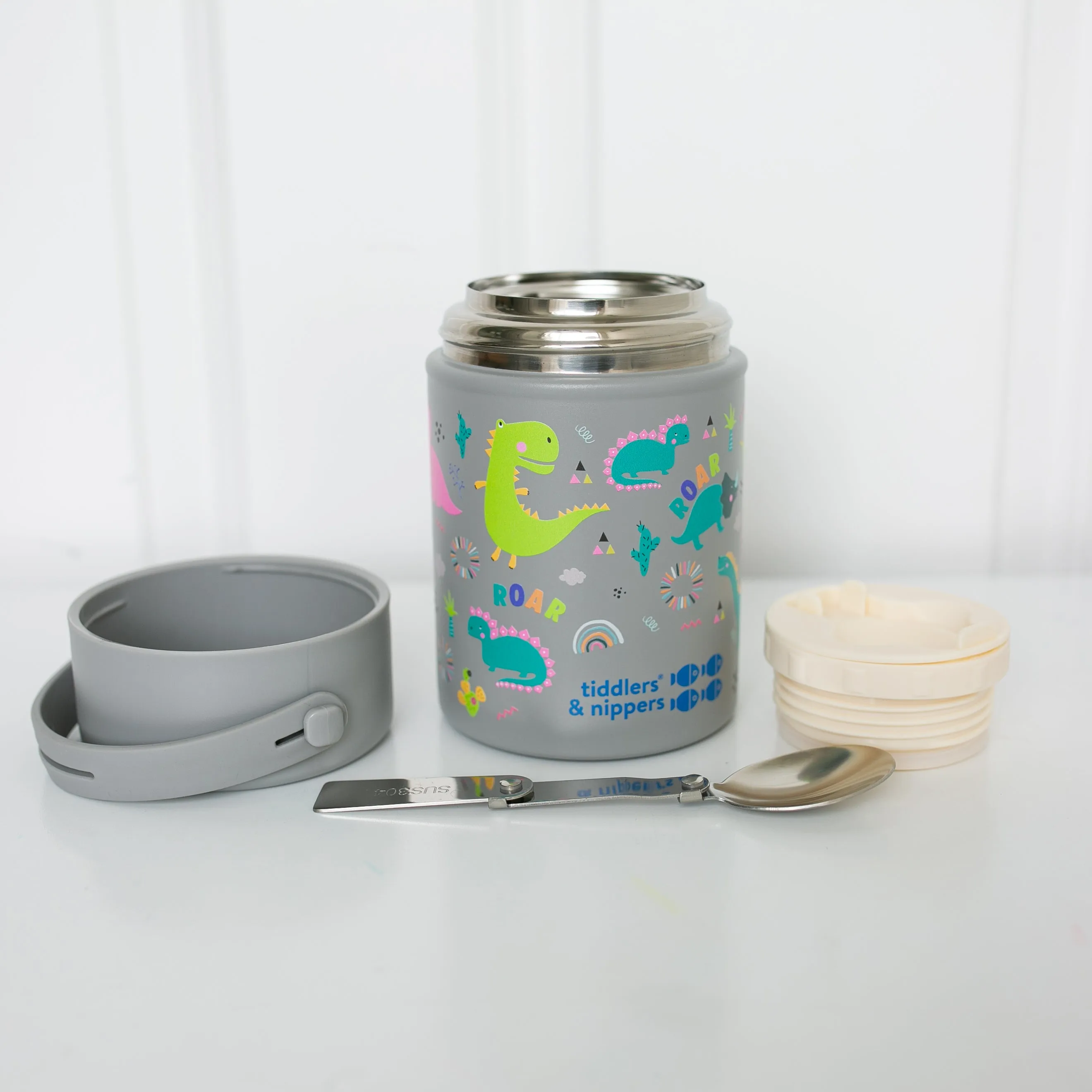 FOOD FLASK - Stainless Steel Insulated Double Wall Kids Reusable Food Flask 500ml
