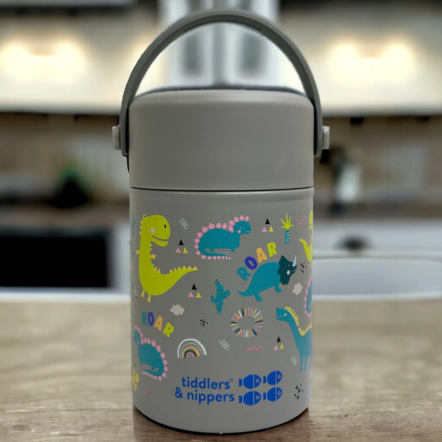 FOOD FLASK - Stainless Steel Insulated Double Wall Kids Reusable Food Flask 500ml