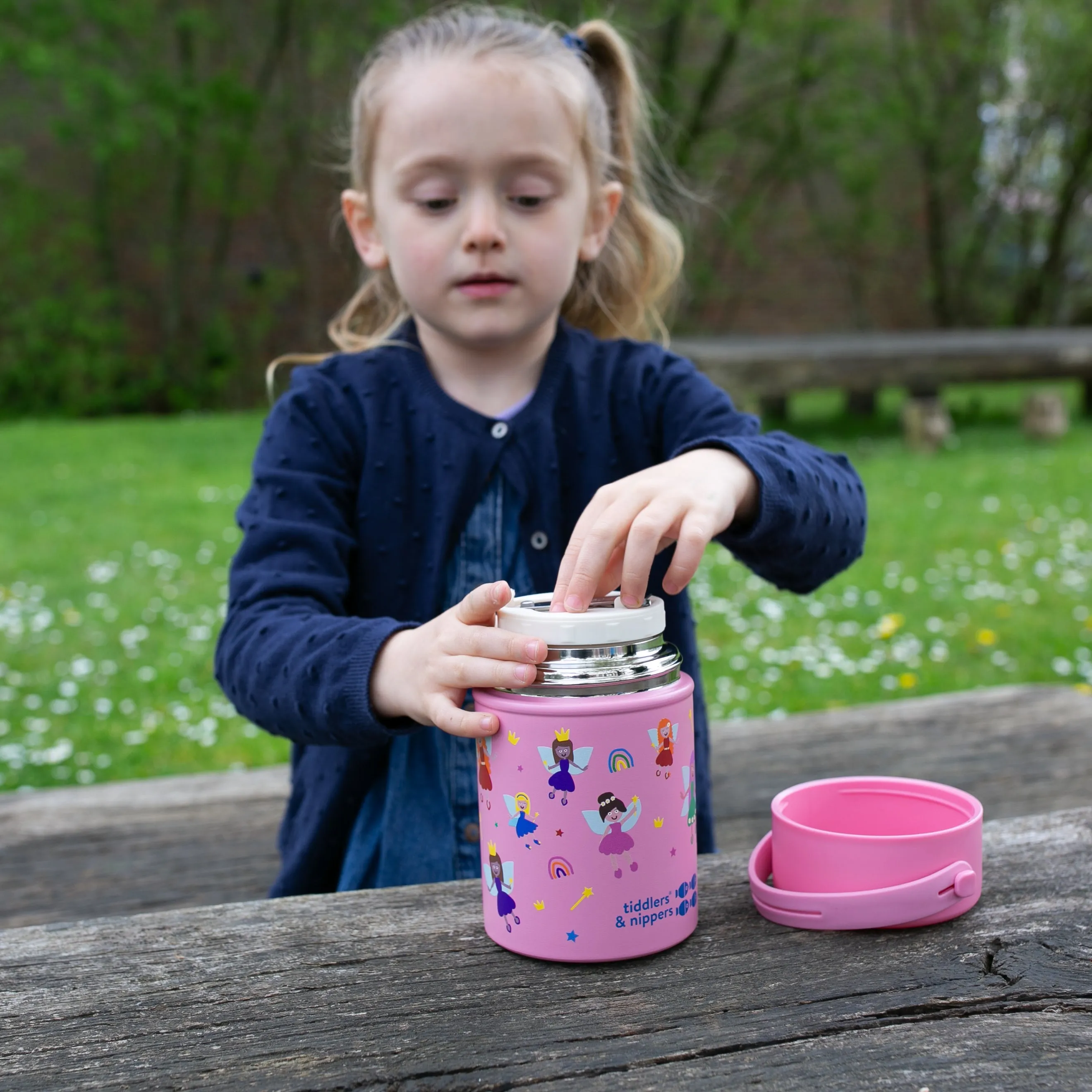 FOOD FLASK - Stainless Steel Insulated Double Wall Kids Reusable Food Flask 500ml