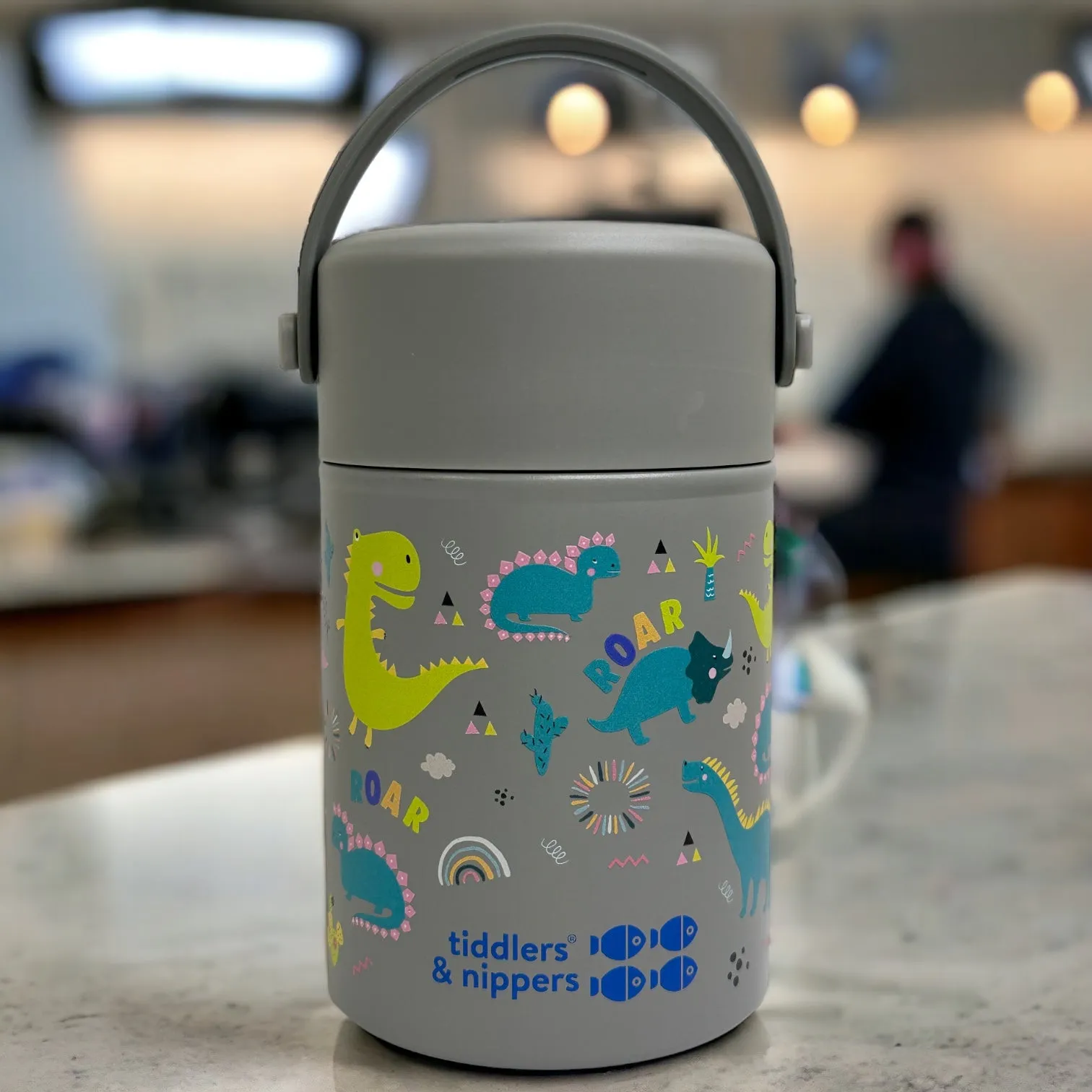 FOOD FLASK - Stainless Steel Insulated Double Wall Kids Reusable Food Flask 500ml
