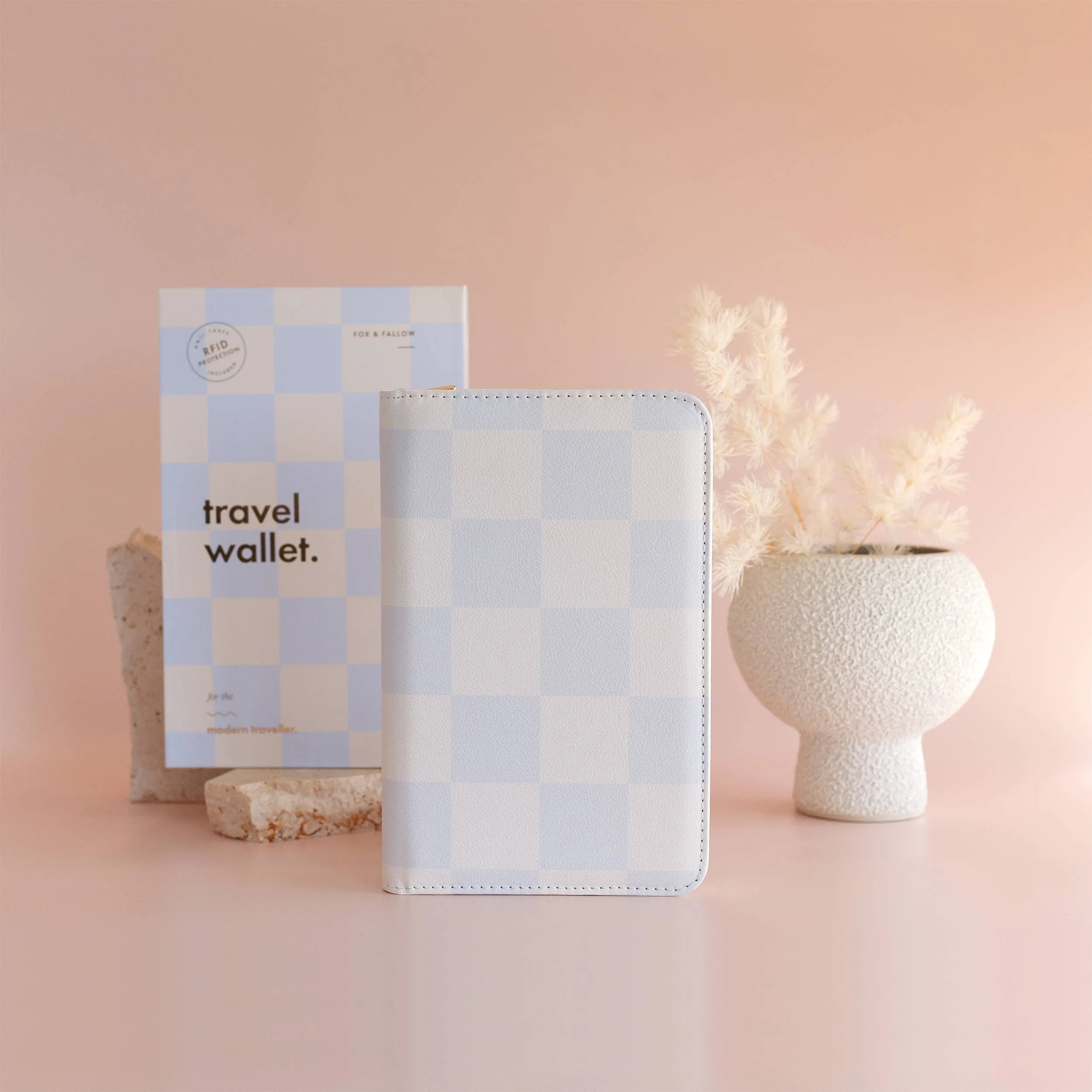 Fox & Fallow - Powder Check Travel Wallet