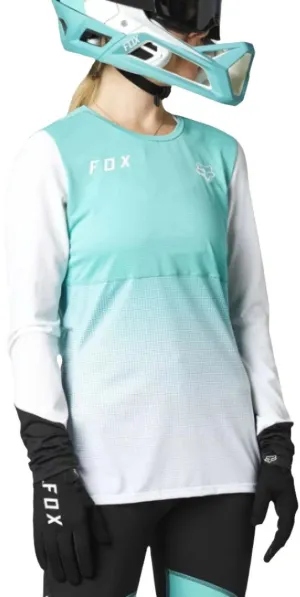 Fox WOMENS FLEXAIR LS JERSEY - Teal