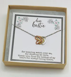 Friendship heart necklace, Besties necklace, Birthday gifts for best friend girl, Best friend jewelry, Bestie necklace, BFF necklace