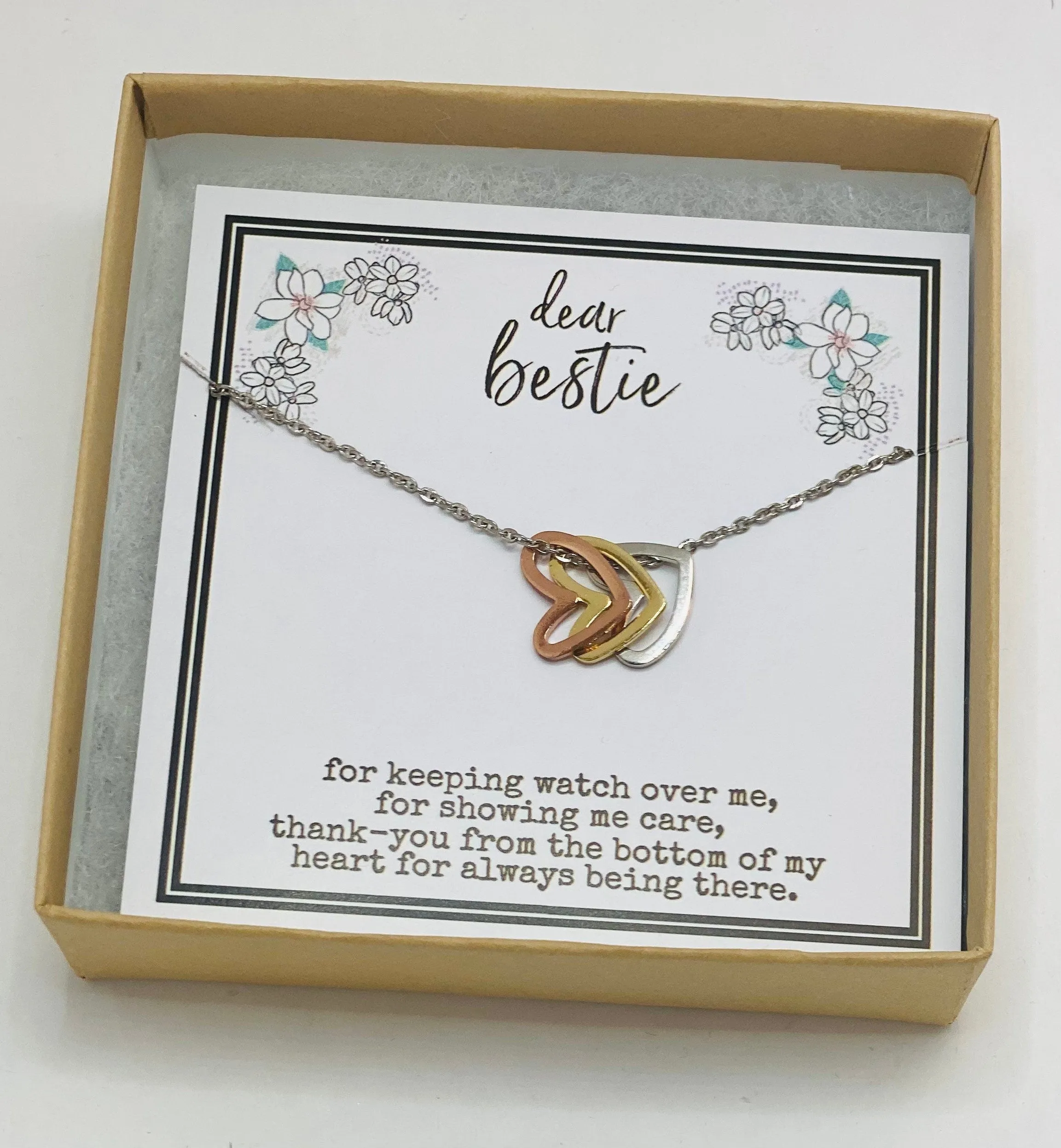 Friendship heart necklace, Besties necklace, Birthday gifts for best friend girl, Best friend jewelry, Bestie necklace, BFF necklace