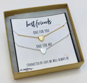 Friendship necklace for 2, Best Friend Necklace, Necklace Set, Heart Necklace, Gift for Friends, Friendship Gifts, Christmas Gifts