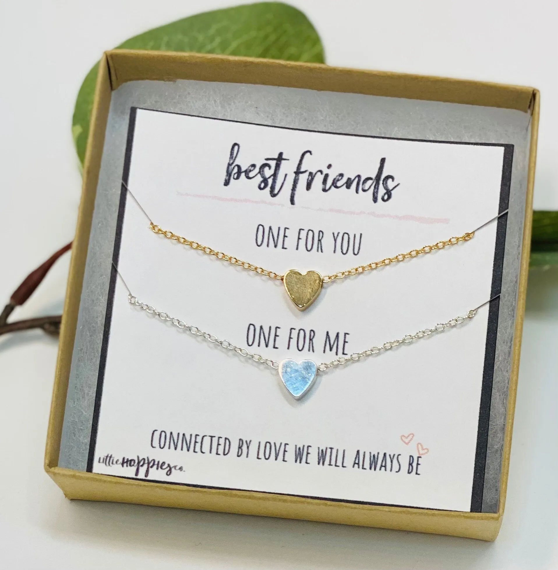 Friendship necklace for 2, Best Friend Necklace, Necklace Set, Heart Necklace, Gift for Friends, Friendship Gifts, Christmas Gifts