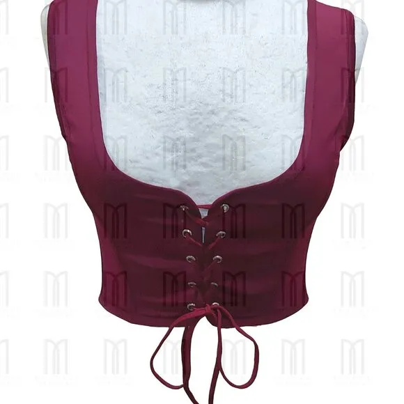 Fullbust Lycra Top with Front Lacing &amp; Shoulder Straps