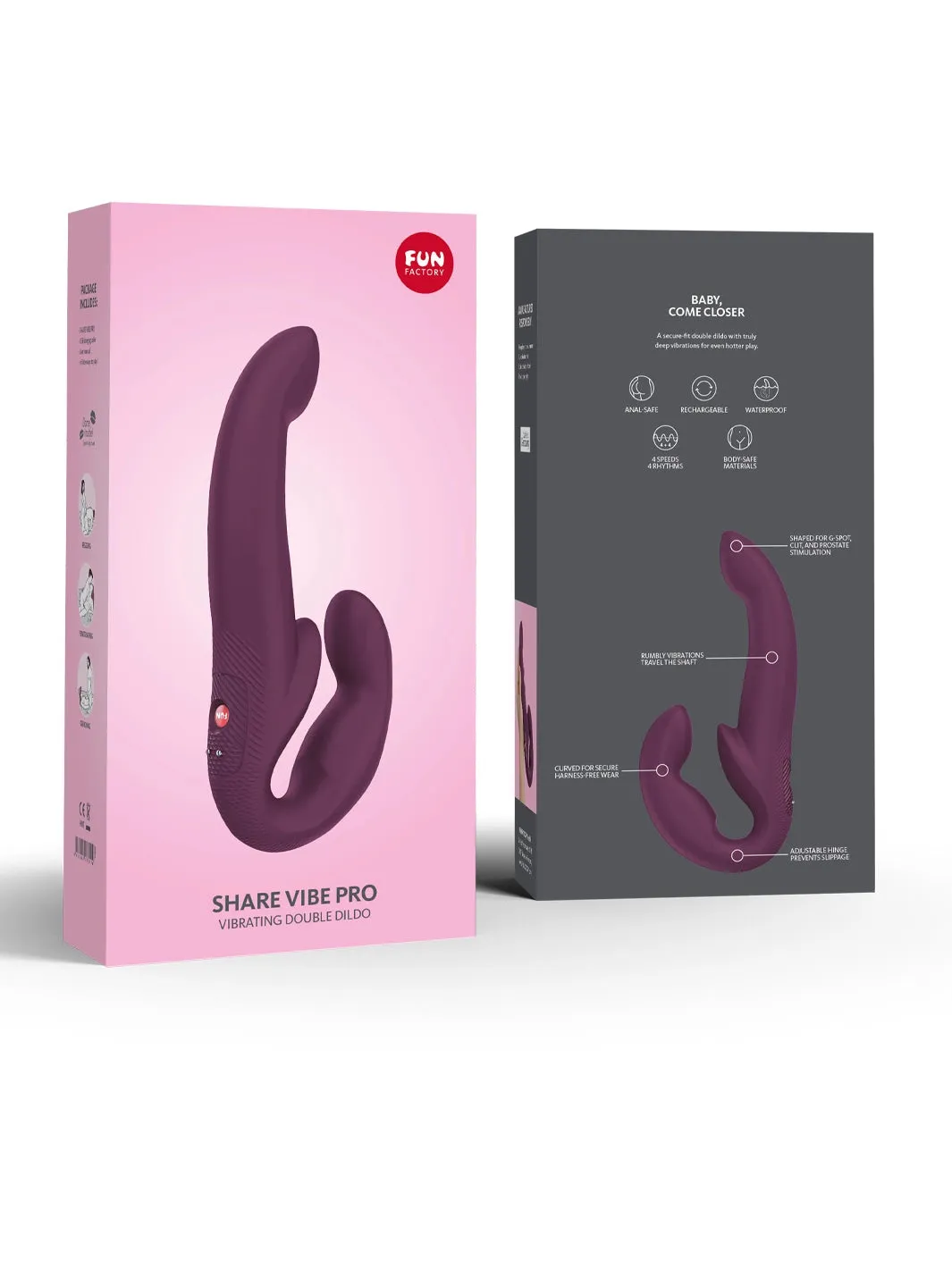Fun Factory Share Vibe Pro Vibrating Strapless Strap-On