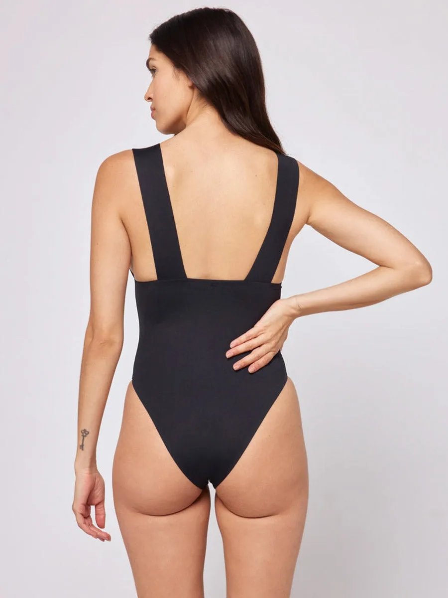 Fused Katniss One Piece In Black