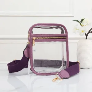 Game Day Stadium Square Clear Bags: Purple