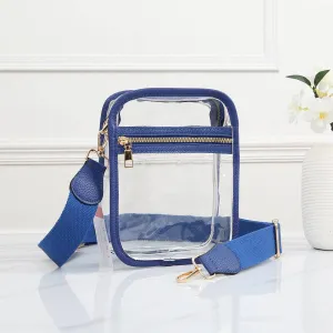 Game Day Stadium Square Clear Bags: Royal blue