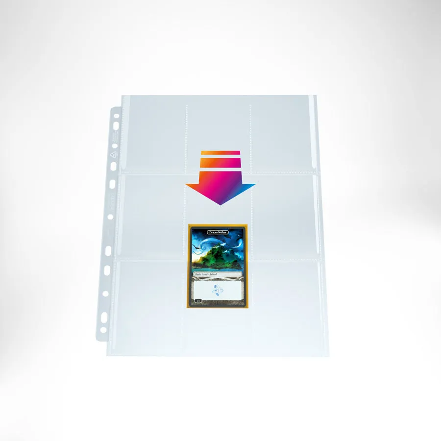 Gamegenic Ultrasonic 9-Pocket Pages: Side-Loading (10 Page Bag) - Clear