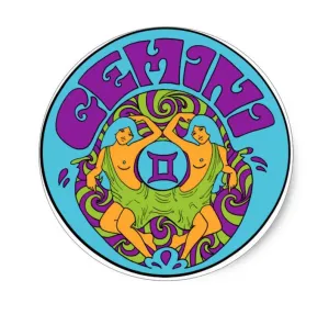 Gemini Zodiac Sticker 3"