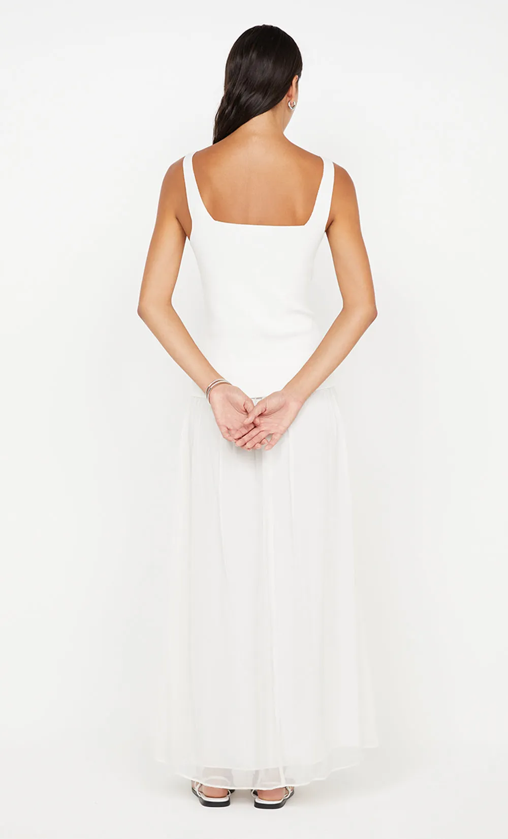 GEMMA SQUARE NECK TANK - IVORY