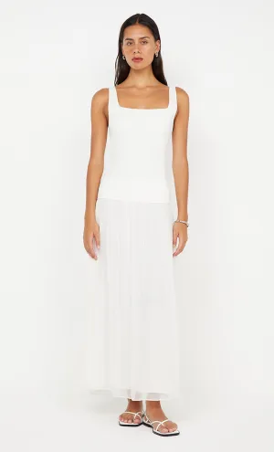 GEMMA SQUARE NECK TANK - IVORY
