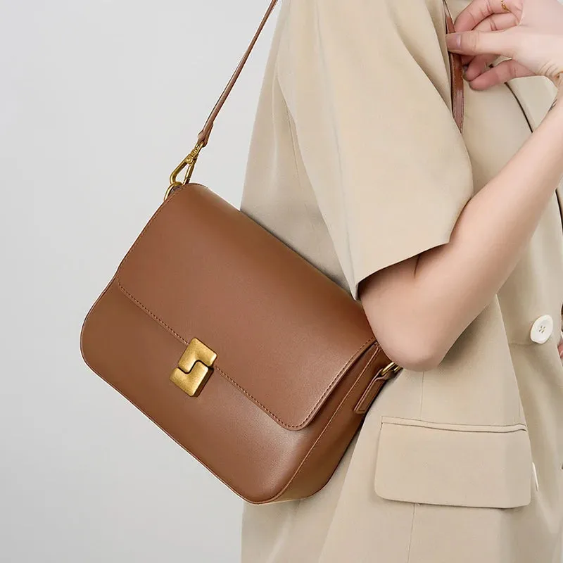 Genuine Leather Crossbody Shoulder Bag