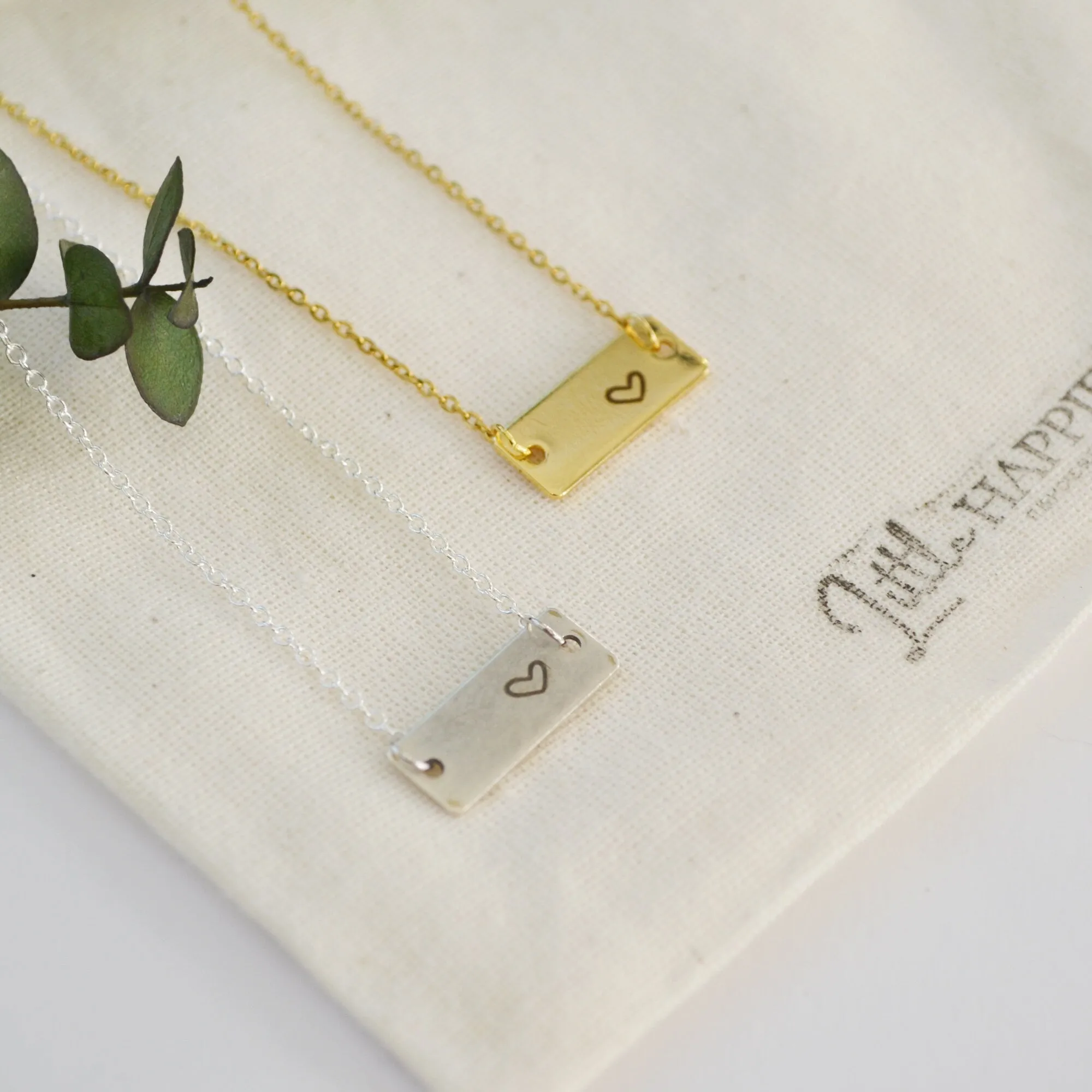 Gift for Dance Teacher,  Teacher Appreciation Gift, Dance Teacher Gift, Bar Necklace, Heart Necklace, Gifts for Her, Teacher Thank You Gift