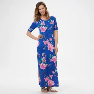G.I.L.I. Petite Short-Sleeve Side Slit Maxi Dress