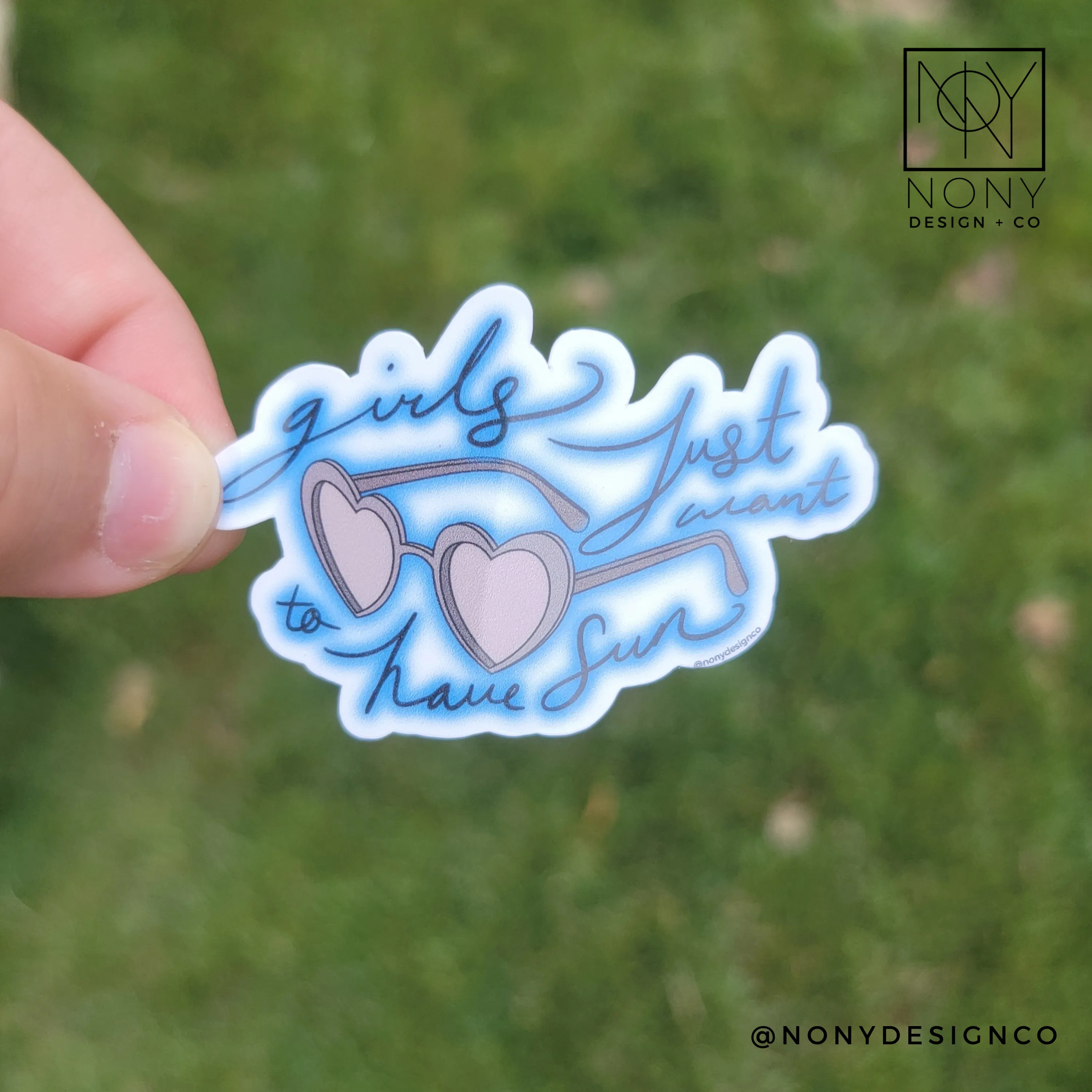 Girls Just Want to Have Sun Die Cut Sticker